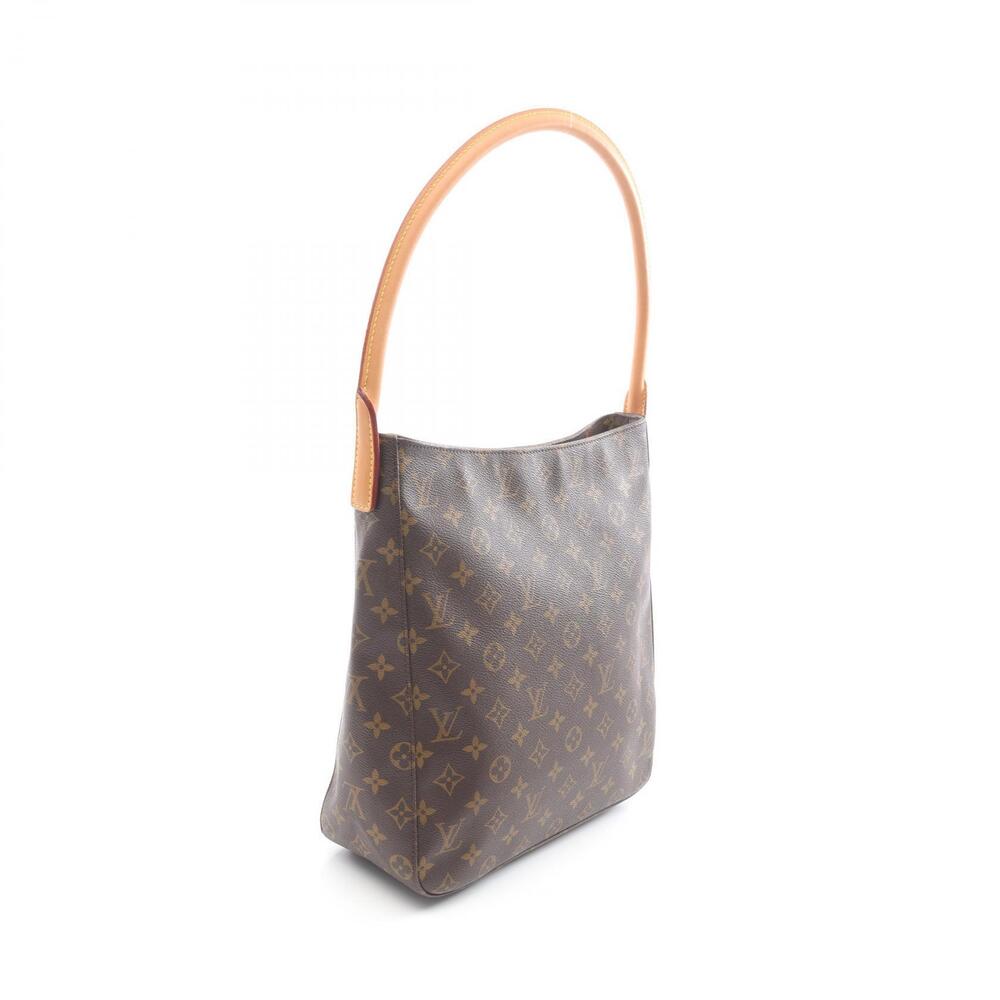 Louis Vuitton Looping Shoulder Bag Canvas Leather Monogram Brown